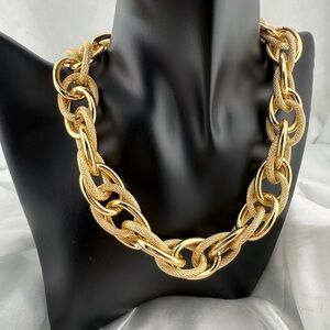 Gold tone chunky Coker Chain Necklace